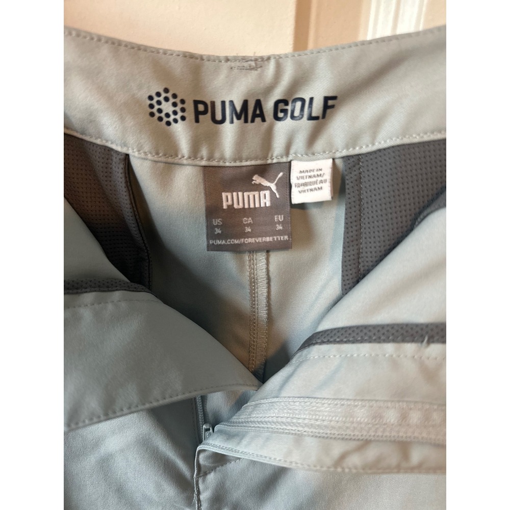 Puma Golf Shorts Lightweight Performance Moisture Wicking Gray Mens Size 34 - Picture 3 of 3